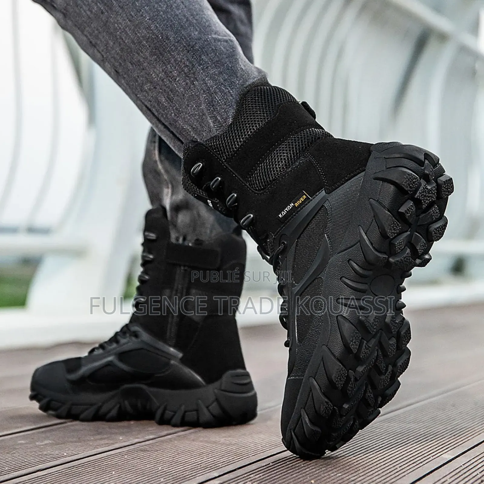 Bottes Martin Tactiques Militaire Montantes Imperméables D'extérieur.