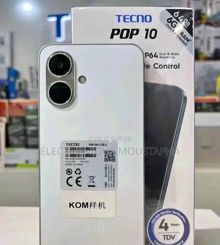 Nouveau Tecno Pop 10 64 GB Blanc